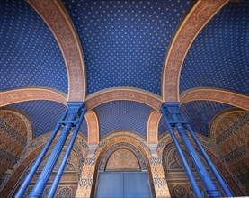 Preserved ceiling vault in the vestibule of the former synagogue, built in 1883, destroyed by the