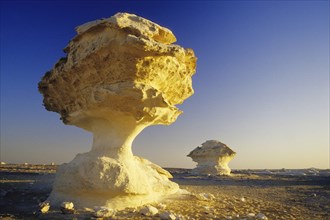 Rock formation in the White Desert, Egypt, White Desert, Egypt, Africa