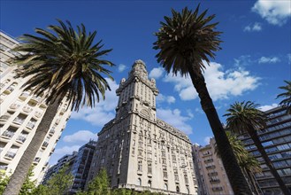 Uruguay, Montevideo Independence Square in historic city center, a famous tourism attraction, South