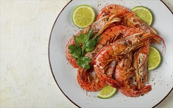 Fried Langoustines, Australian, lime and herbs, spices, homemade, no people