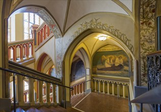 Town hall interior staircase Erfurt Germany