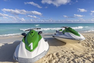 Cancun, Mexico, water scooter rental at beaches and luxury hotels along Cancun Zona Hotelera and