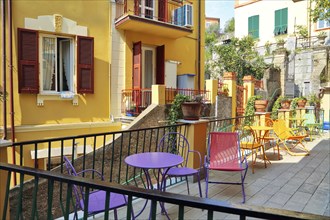 Italy, colorful Monterosso streets at Cinque Terre, Europe