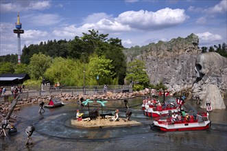 Captain Nick's Pirate Battle, Land of the Pirates, Lookout Tower, LEGOLAND theme park, Germany,