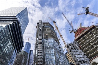 Construction site of the FOUR construction project, 4 high-rise towers at RoÃŸmarkt in Frankfurt am