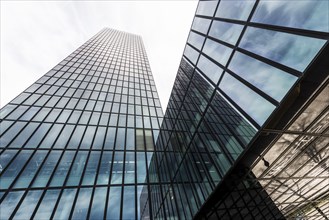 Modern architecture, high-rise building, Messeturm, Basel, Canton of Basel-Stadt, Switzerland,