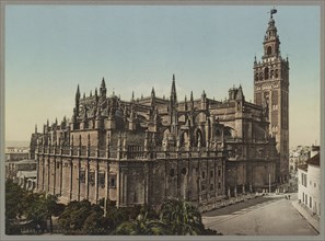 Cathedral of Seville, Andalusia, Spain, around 1890, Historical, digitally restored reproduction