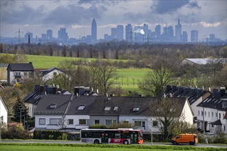 View from the village of Weilbach, a district of Flörsheim am Main in the Main-Taunus district of