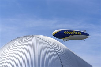 The Zeppelin NT, newly stationed at Essen/Mülheim Airport, undertakes sightseeing flights over the