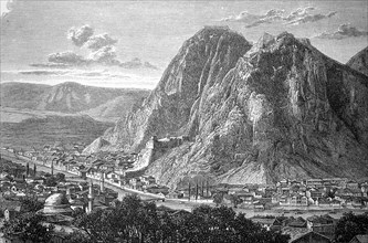 Amasya, Amasia, city in Turkey, around 1880, Historical, digital reproduction of an original from