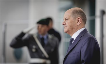 Olaf Scholz, Federal Chancellor, photographed during a reception at the Chancellery in Berlin, 7