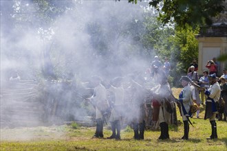 The Great Encampment near Mühlberg, also known as the Lustlager von Zeithain, was a grandiose troop