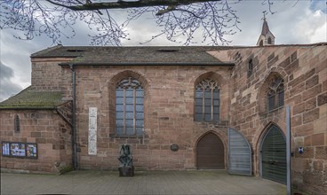 St Clare's Church with Job sculpture, KönigstraÃŸe 66, Nuremberg, Middle Franconia, Bavaria,