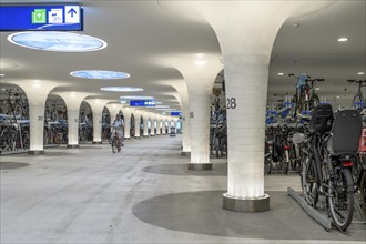 New bicycle car park at Amsterdam Central station, Stationsplein, space for around 7000 bicycles,