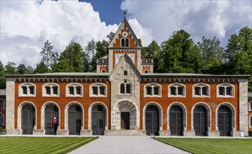 Building of the old salt works in Bad Reichenhall, Bavaria, Germany, Europe