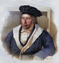 Georg Wilhelm Friedrich Hegel, 1770-1831, German philosopher. Lithograph from the 19th century by