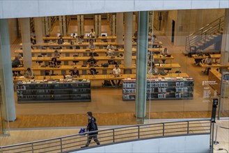 The Danish Royal Library, new building, the so-called Black Diamond, one of the reading rooms,