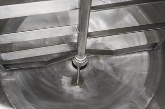 Industrial equipment for the production of food, mixer of liquids in stainless steel. Shakers