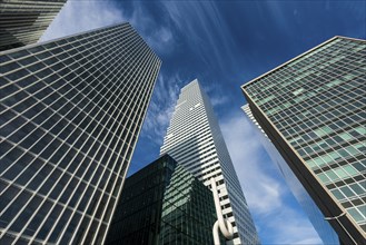 Modern architecture, high-rise buildings, Roche Towers, architects Herzog and de Meuron, Basel,