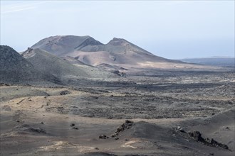 Volcanic landscape, Timanfaya National Park, Lanzarote, Canary Islands, Spain, Europe