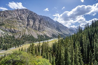 Mountain landscape in a mountain valley, Jeti-Ögüz, Issyk-Kul region, Kyrgyzstan, Asia