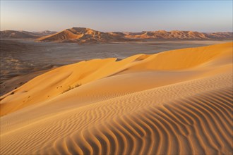 Sand dunes in the Rub Al Khali desert, the world's largest sand desert, Empty Quarter, Oman, Asia