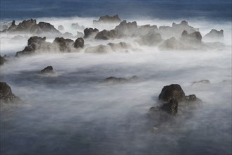 Atlantic coast near Puerto de la Cruz, Tenerife, Canary Islands, Spain, Europe