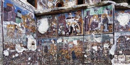 Greek Orthodox Sumela Monastery, Frescoes, Trabzon, Turkey, Asia