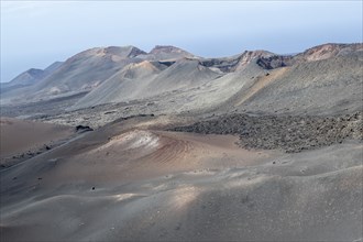 Volcanic landscape, Timanfaya National Park, Lanzarote, Canary Islands, Spain, Europe