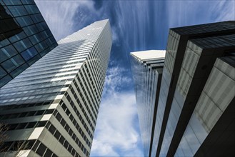 Modern architecture, high-rise buildings, Roche Towers, architects Herzog and de Meuron, Basel,