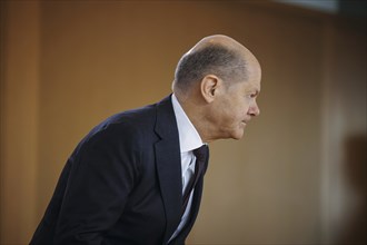 Olaf Scholz (SPD), Federal Chancellor, pictured during a cabinet meeting in the Federal Chancellery