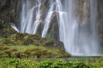 Waterfall, Plitvice Lakes National Park, Plitvicka Jezera, Lika-Senj, Croatia, Europe