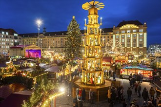 The Dresden Striezelmarkt is a Christmas market in Dresden. It has been held in Advent since 1434,