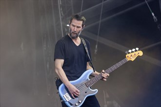 Adenau, Germany, 8.6.2024: Dogstar (bass, Keanu Reeves) play at Rock am Ring. The festival takes