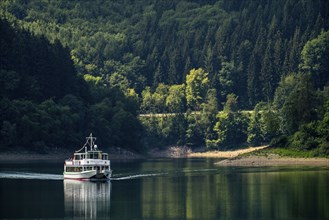 The Hennesee, Hennetalsperre in the Sauerland, excursion boat, lake tour, MS Hennesee,