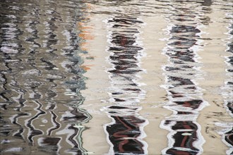 Houses reflected in the water, Gothenburg, VÃ¤stra Götalands lÃ¤n, Sweden, Europe