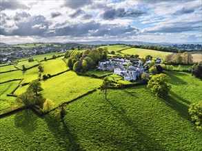 The Priory from a drone, Abbotskerswell Priory, Retirement Village, Abbotskerswell, Newton Abbot,