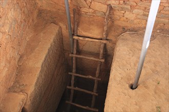 Tigray region, stairs leading down to the tombs of King Kaleb and Gebre Maskal, north-east of the