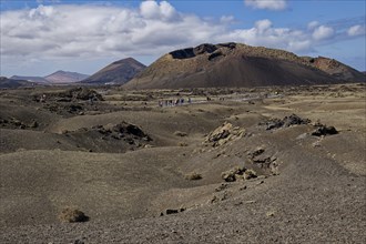 Caldera de Los Cuervos, Volcan El Cuervo, Lanzarote, Canary Islands, Canary Islands, Spain, Europe