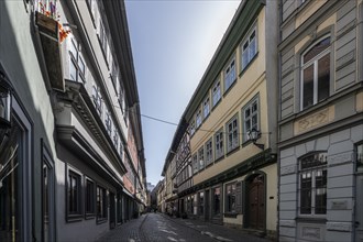 KrÃ¤merbrücke, Erfurt, Thuringia, Germany, Europe