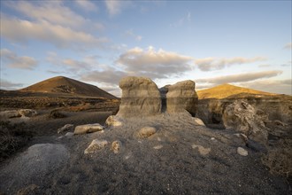 Stratified City, Ciudad estraticicada, Antigua Rofera de Teseguite, Lanzarote, Canary Islands,