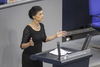 Dr Sahra Wagenknecht, Member of the German Bundestag (Buendniss Sahra Wagenknecht), recorded during