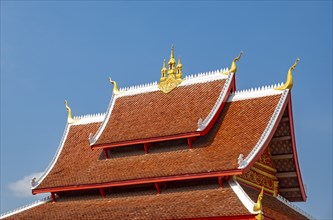 Roof of Wat Mai Suwannaphumaham Monastery, Luang Prabang, Laos, Asia