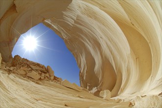 Egypt, White Desert, bizarre sandstone cliffs, Middle East, Africa