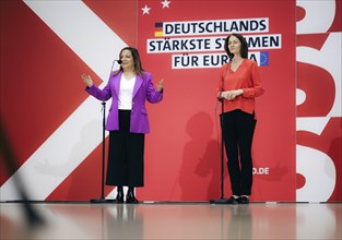 (R-L) Katarina Barley, SPD politician and Member of the European Parliament and Iratxe Garcia