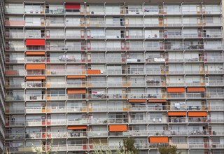 Modern apartment housing, Scheveningen Holland