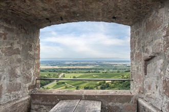 View from the Landeck castle ruins, Klingenmünster, Southern Palatinate, Palatinate,