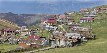 Mountain village on the Karester Yalas plateau, Trabzon, Turkey, Asia