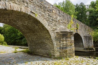 Old Mulde Bridge Stone Bridge Built in 1501 Next to the normal village road, hikers and cyclists