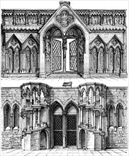 Lettner separating elements on the west choir of Naumburg Cathedral of St Peter and Paul, late